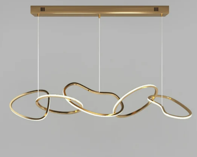 Illumat Chandelier LED Ring Pendant 3K WW H1200MM Metal ~ Gold - ILM1214LF