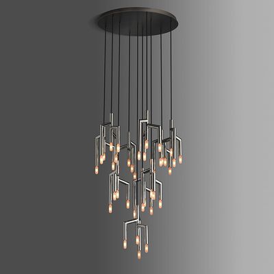 Illumat Chandelier Cluster Pendant 40 x G9 H1500MM Metal ~ Black - ILM1219LF Bostezi