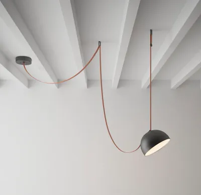 Illumat Vibia Chandelier LED Single Pendant 9W WW D350MM Metal ~ Black - ILM1178LF