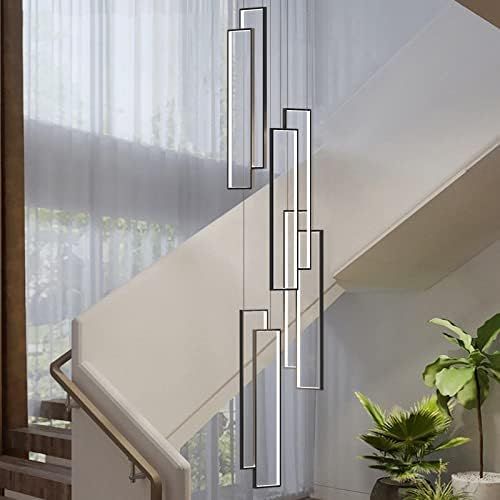 Illumat Stairs Chandelier, LED Cluster Pendant 3K WW H2000MM Metal ~ Black - ILM1213LF