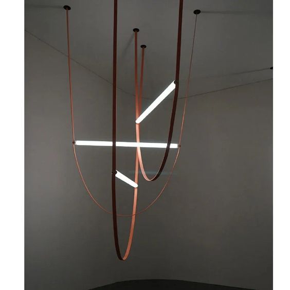 Illumat Leather Belt LED Chandelier Single Pendant 3K WW H900MM Leather ~ Red - ILM1185LF