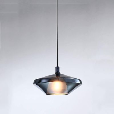 Illumat Chandelier Single Pendant E14 D200MM Glass ~ Grey - ILM1168LF