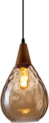 Illumat Chandelier Single Pendant E27 D160MM Glass ~ Amber - ILM1221LF
