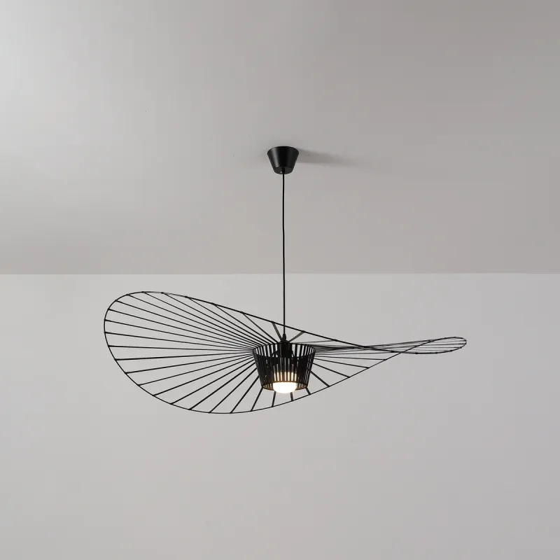 Illumat Single Pendant D600MM Iron Fabric ~ Black - ILM1196LF