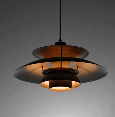 Illumat Chandelier Single Pendant E27 D400MM Metal ~ Black - ILM1212LF