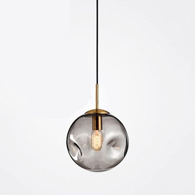 Illumat Single Pendant Chandelier E27 D250MM Glass ~ Smokey - ILM1187LF
