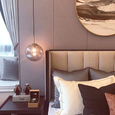 Illumat Single Pendant Chandelier E27 D250MM Glass ~ Amber - ILM1186LF