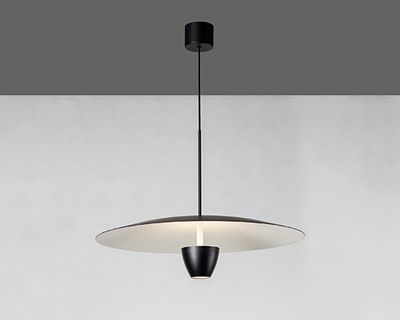 Illumat Chandelier LED Single Pendant 9W WW D300MM Metal ~ Black - ILM1193LF