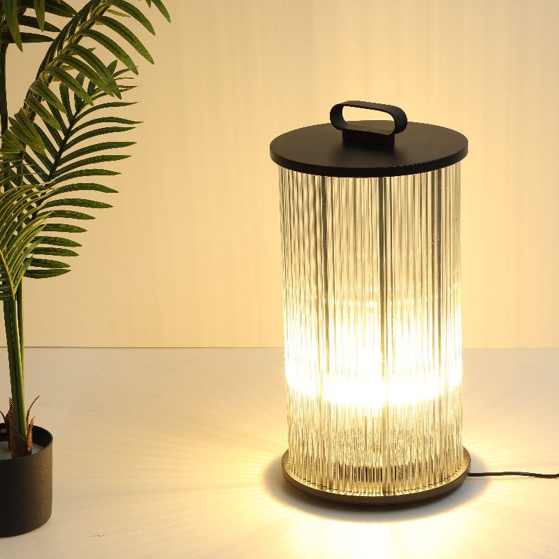 Illumat Table Lamp E27 D235MM Glass Stainless Steel ~ Brown - ILM1202LF