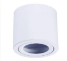 Illumat GU10 Surface Downlight Fitting D71XH80MM CO68MM WHITE-Tilt- GU10 Holder Included - ILM0925LF