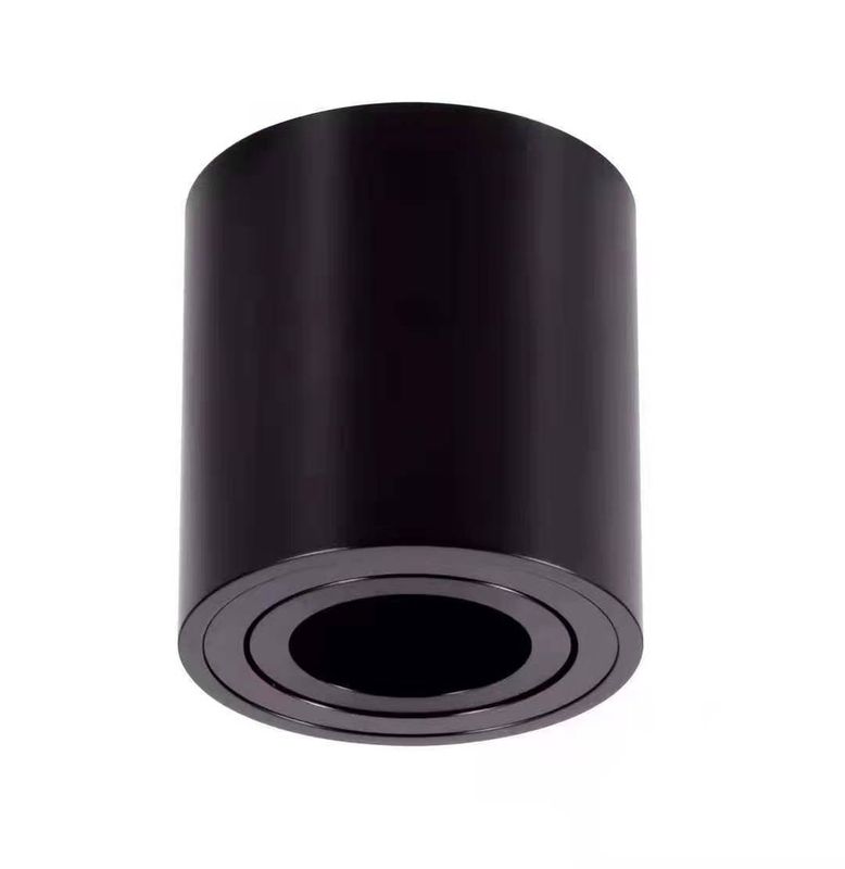 Illumat GU10 Surface Downlight Fitting D71XH80MM CO68MM BLACK-Tilt- GU10 Holder Included - ILM0924LF