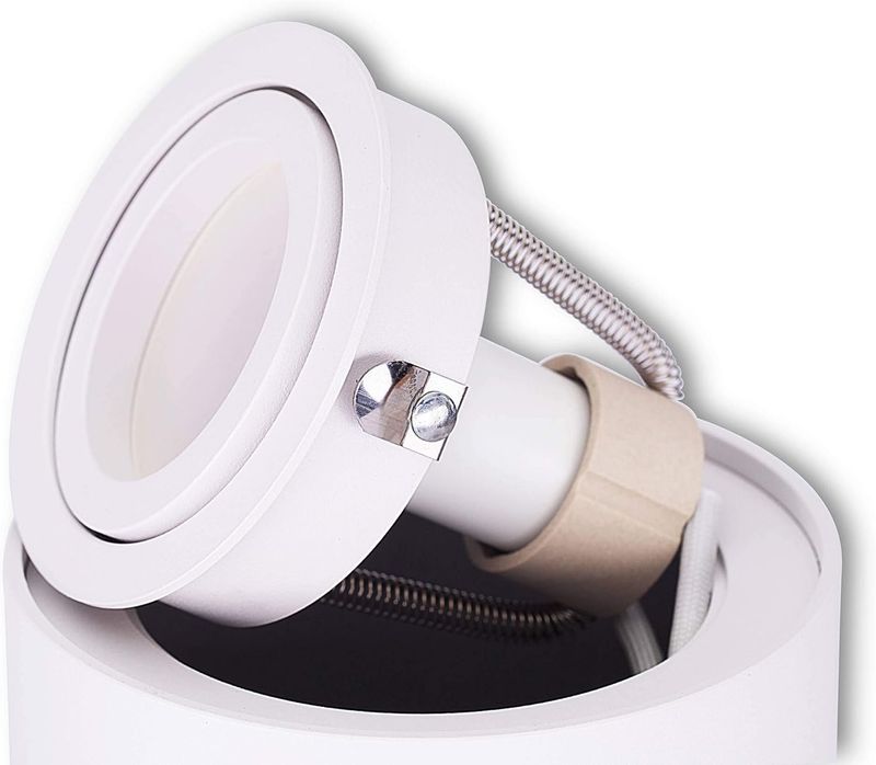 Illumat IP65 GU10 Tilt Fitting D95C70MM WHITE-GU10 Holder Included - ILM1086LF