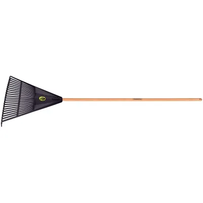 Tramontina Black Metal Rake Garden Rake with 22 Teeth and 120 cm Wood Handle 77845/724
