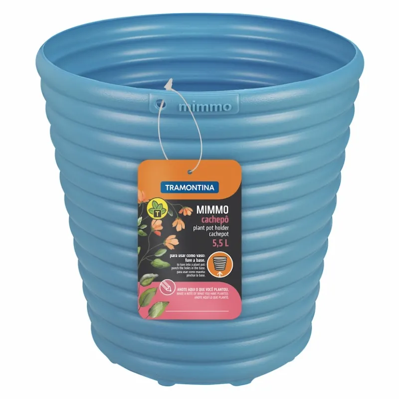Tramontina Mimmo 1.7L Plastic Plant Pot Holder  Blue