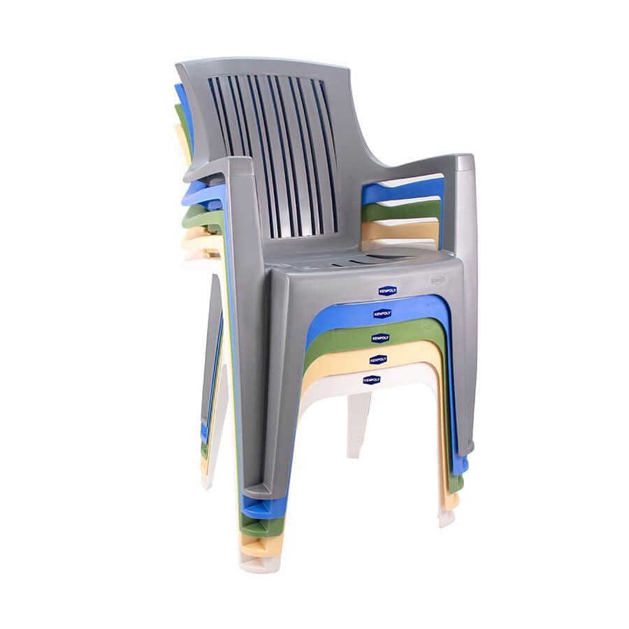 Kenpoly Plastic Chair 2016 High Back Grey