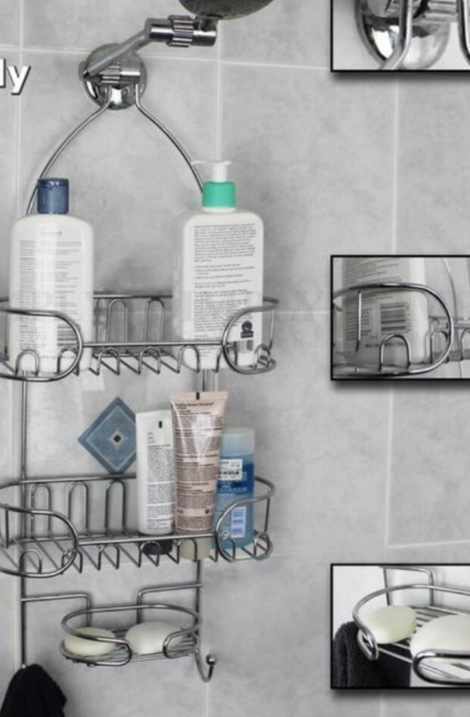 Generic shower caddy 3 tier bathroom organizer. Large size H60cmXL30cm E-0010