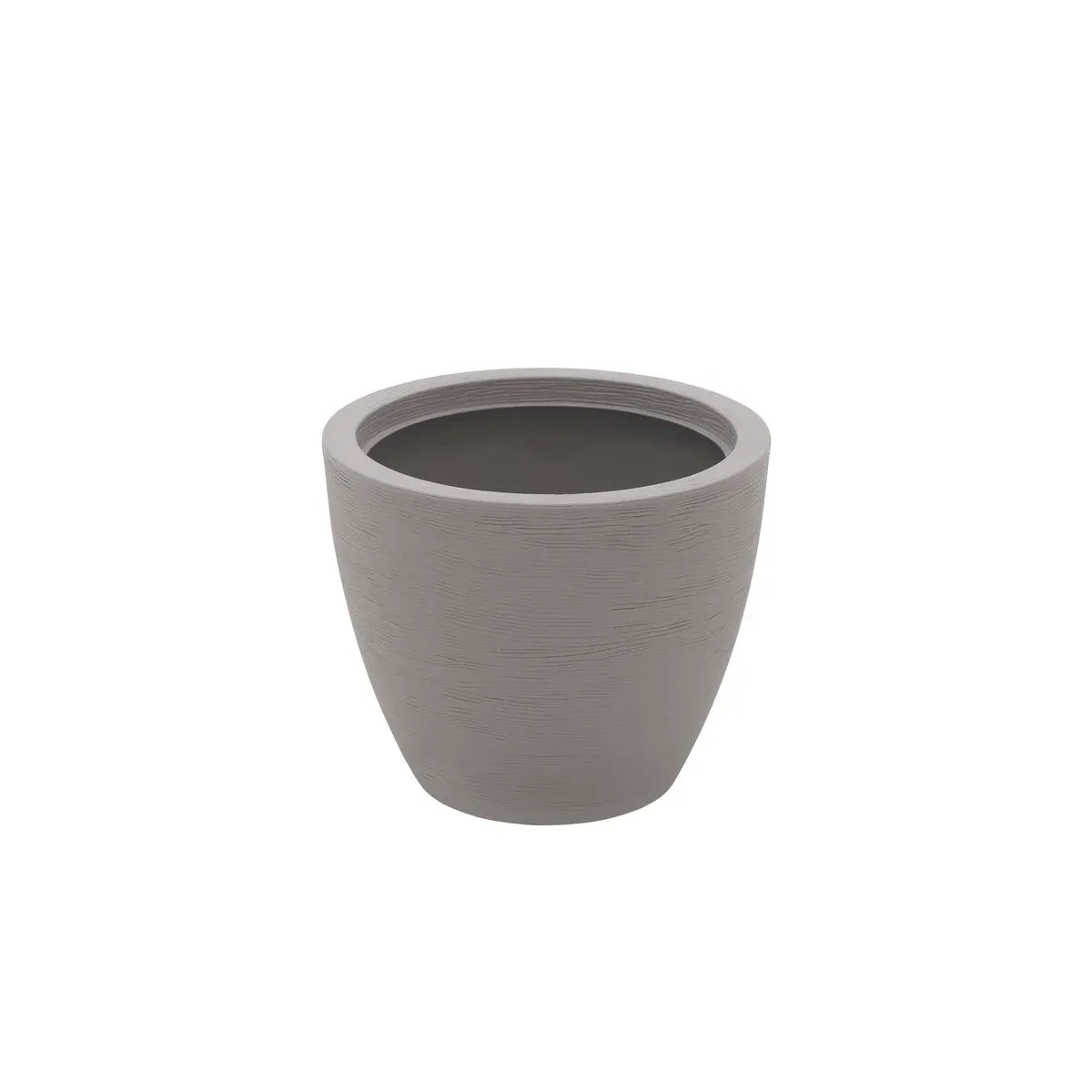 Tramontina Asteca planter Flower Vase in concrete-colored with Dish 38cm Colour Sand Granite