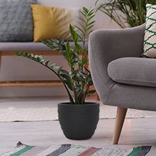 Tramontina Inca Plant Pot, Plastic Planter, Taupe, Diameter 38 x Height 32 cm, Volume 26 L Colour Tarracota