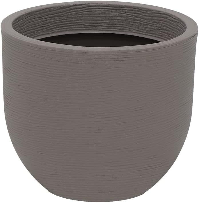 Tramontina 92766-110 Laos Plant Pot Plastic Planter Anthracite Diameter 33 x Height 28 cm Volume 14 litres, 28cm, Concrete Colour