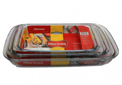 Marinex Rectangular Roasters 3pcs set 6722 Mothers day Gift