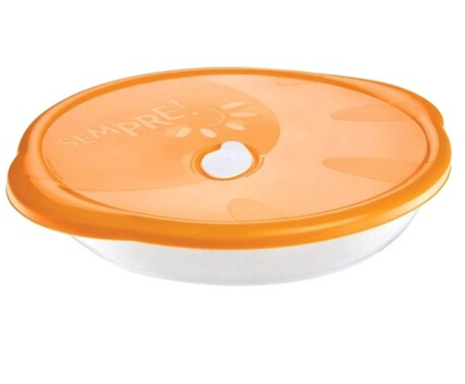 Nadir Figueiredo Round Roast Pan With Lid Clear/Blue 2.4L