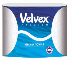 Velvex Kitchen Towels Premium Wh X2
