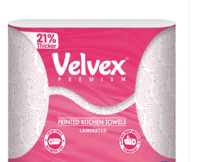 Velvex Premium Kitchen Towel Pink 24S