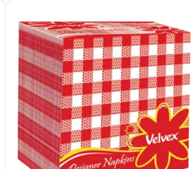 VELVEX SERVIETTES RED DESIGN