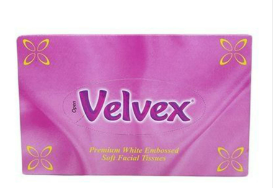 Velvex F/Tissue Emb. Pink Box 50&#39;S