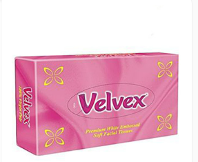 Velvex F/Tissue Emb. Pink Box 80&#39;S