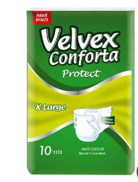 Velvex Conforta Protect Adult Diaper Extra Large 10 Count (111cmx160cm)