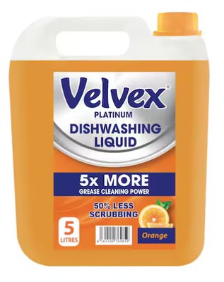 Velvex Dishwashing Liquid Orange 5L