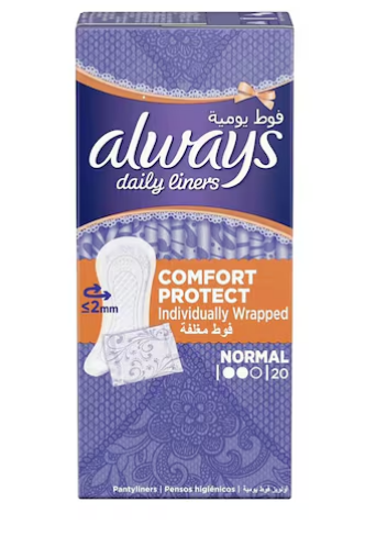Kotex Everyday Panytliners Normal 20 Pieces