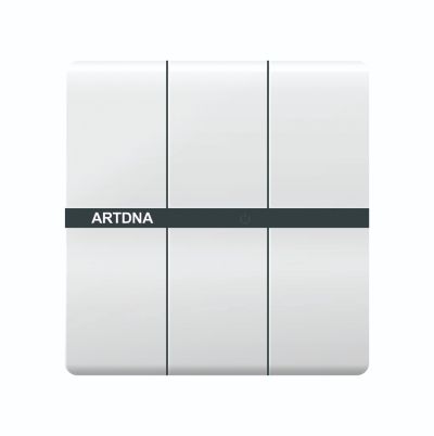 ART DNA 10AX 3 GANG 1 WAY/2 WAY C/W LED INDICATOR