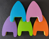 A Shape Kickboard 40x32x2.8cm Eva Foam, Blue, Green, Orange, Pink SC-KB8001