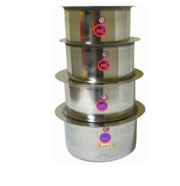 Godgift 4pcs stainless steel cooking pots sufuria set with lids. (size 15-18)
