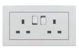 ART DNA A38-C30 ART 13A Twin BS Socket With Switch (W)