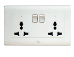 ART DNA A38-C43 ART 16A Twin Switched Socket (W