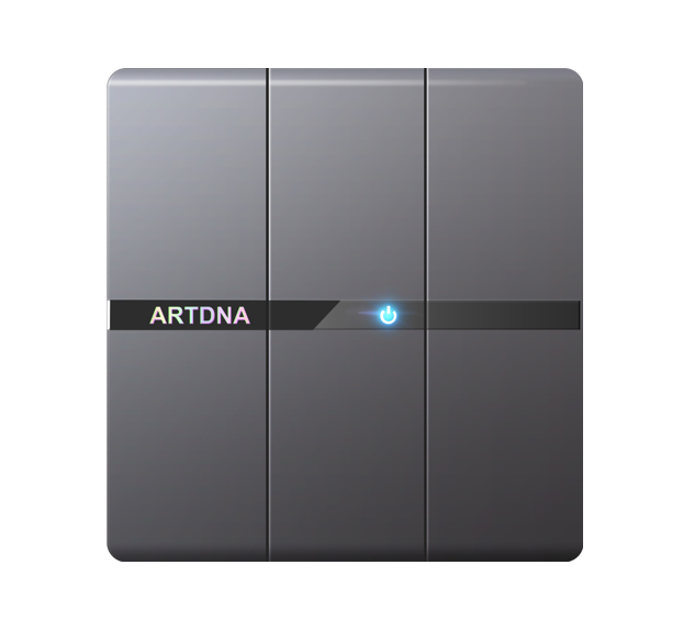 ART DNA A63-K03B-GR ART 10AX 3 Gang 2 Way Switch (GR)