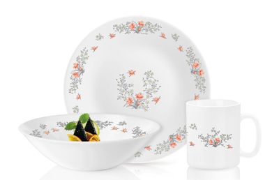 Luminarc Dinner Set 12pc Elizabeth - 4 cups, 4 bowls,4 plates