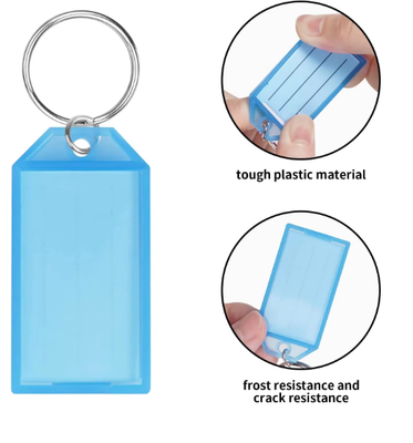 Plastic Key Tag, Packs Of 100 Name Tags/Bag, Single Color (KL-KT05)