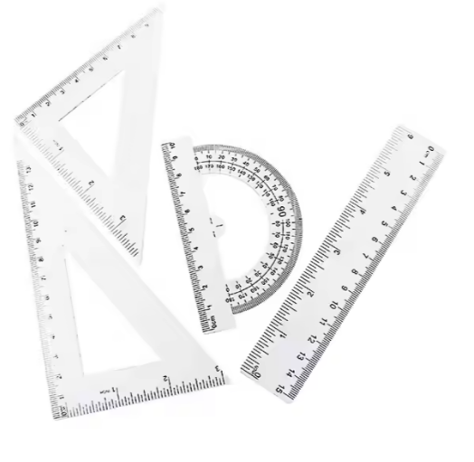 12-Inch Combo Set of 4 Geometry Tools IN Poly bag (W-7592)