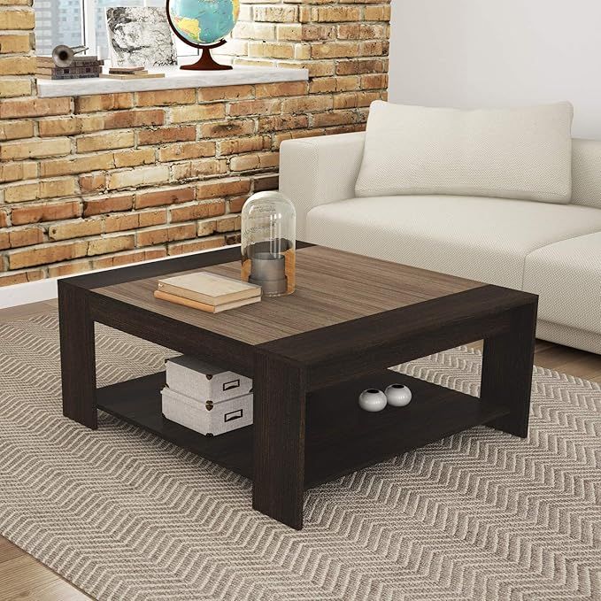 Tecnomobili Coffee Table, Tobacco/Almond, Mc2219, Size: 42 Cm*100 Cm*90 Cm