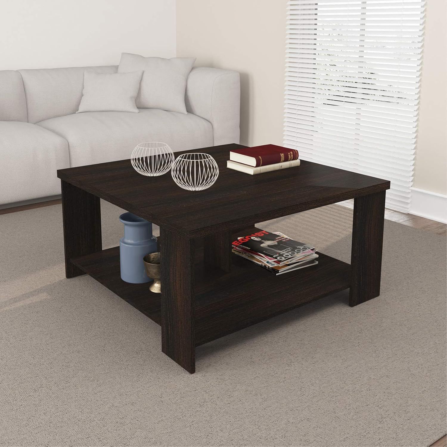 Tecnomobili Coffee Table, MC2221.0001, Tobacco, H45.5 x W90 x D90 cm