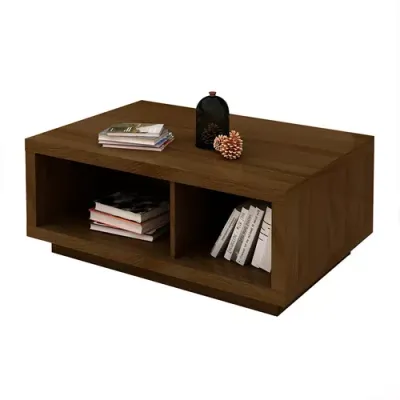 Tecnomobili MC2232.0001 Cappuccino Coffee Table with 2 Niches
