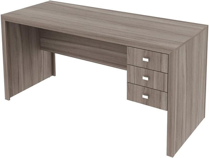 Tecnomobili Reversible Office Desk, ME4113.0005,Light Brown, 155 x 60 x 74 cm
