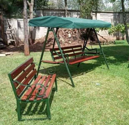 Outdoor Patio Swing Set with Bench