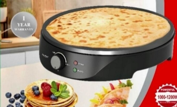 Signature chapati maker Electric, Precise Temperature Control for Perfect Blintzes, Pancakes, Eggs, Bacon and more,30.5cm Non-Stick Grill Pan.SG-Z503 1000-1200W