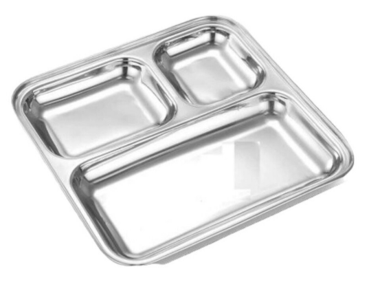 Signature stainless steel partition plate 21x21cm