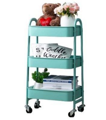 Signature Strong Multipurpose Metal Rack 3 Levels with Wheels -  KT002 BLUE